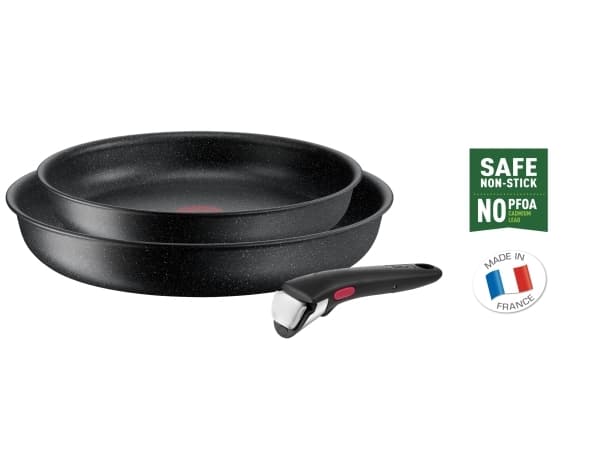 Tefal Ingenio L3999032, Stekesett, Sort, Aluminium, Mineral, Svart, Thermo-Spot
