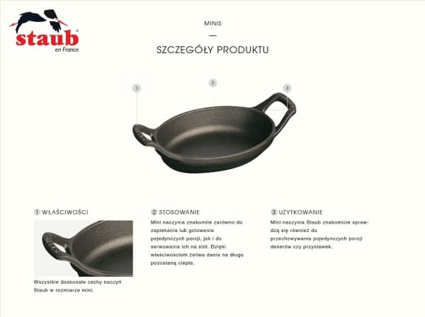 Staub Mini Round Cast Iron Pot - 250ml, White Truffle