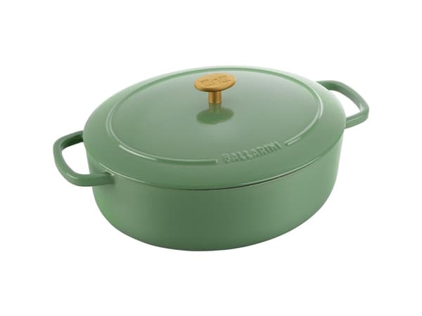 Ballarini Bellamonte Oval støpejernsgryte - 4,5 ltr, Grønn