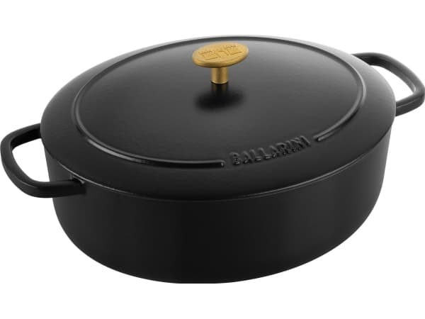 Ballarini Bellamonte Oval gjutjärnsgryta - 4,5 ltr, svart