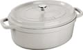 Miniatyrbilde 2 av 2: Staub oval støpejernsgryte - 2,35 ltr, hvit trøffel