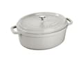 Miniatyrbilde 1 av 2: Staub oval støpejernsgryte - 2,35 ltr, hvit trøffel