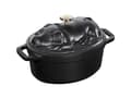 Miniatyrbild 1 av 2: Staub oval cast iron pot suckling pig - 1 ltr, Black