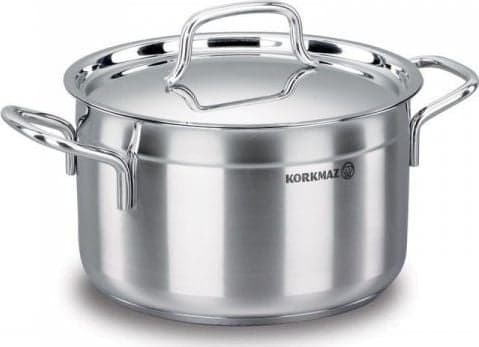KORKMAZ STÅLKRUTE 18/10 MED STÅLLOKK 24x12cm 5,5L KORKMAZ ALFA A1020