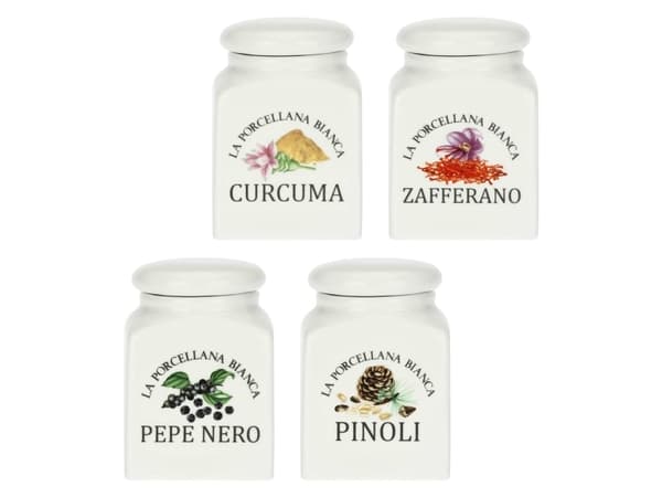 La Porcellana Bianca La Porcellana Bianca Conserva 4 krydderbeholdere 175 ml
