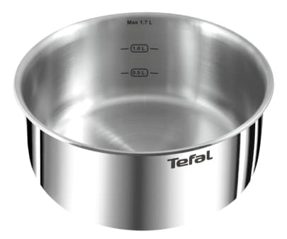 Tefal Ingenio L8964S44, Blandat set, Rostfritt stål, Rostfritt stål, Svart, Keramiska, gas, halogen, Induktion, 4 styck