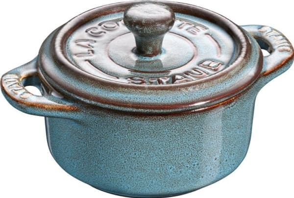 STAUB GIFT GIVING Mini cocotte apvalus 200 ml, antikvarinis turkis