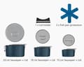 Miniatyrbilde 5 av 5: Joseph Joseph Space, Kokesett, Blå, Aluminium, Keramisk, Rustfritt stål, Rustfritt stål