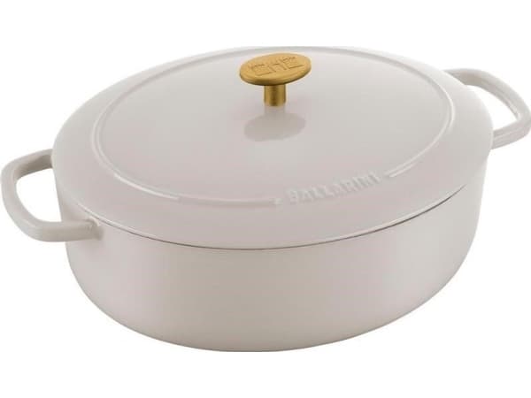 Ballarini Oval støpejernsgryte BALLARINI BELLAMONTE 75003-556-0 - 5,5 ltr elfenben