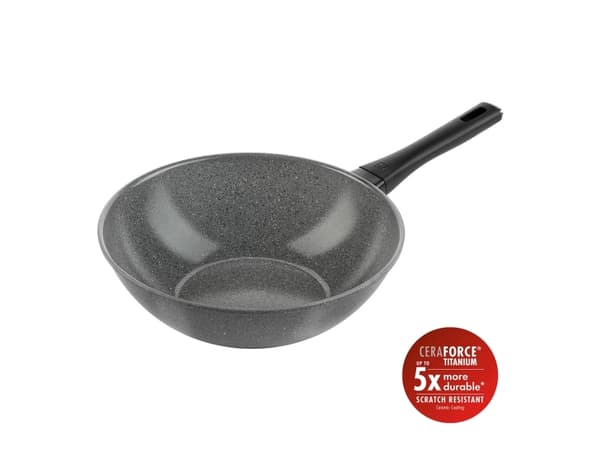 ZWILLING Terreno Plus Ceramic Wok, 28 cm, Aluminium, Titanium forstærket keramisk non-stick-belægning