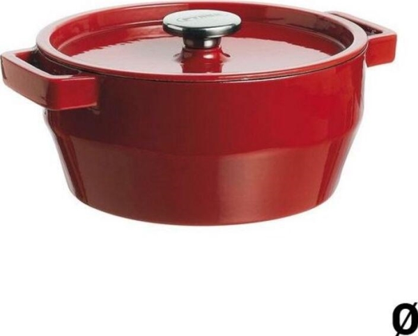 Støpejernsgryte Slowcook Rød, 24 Cm 3,6 L