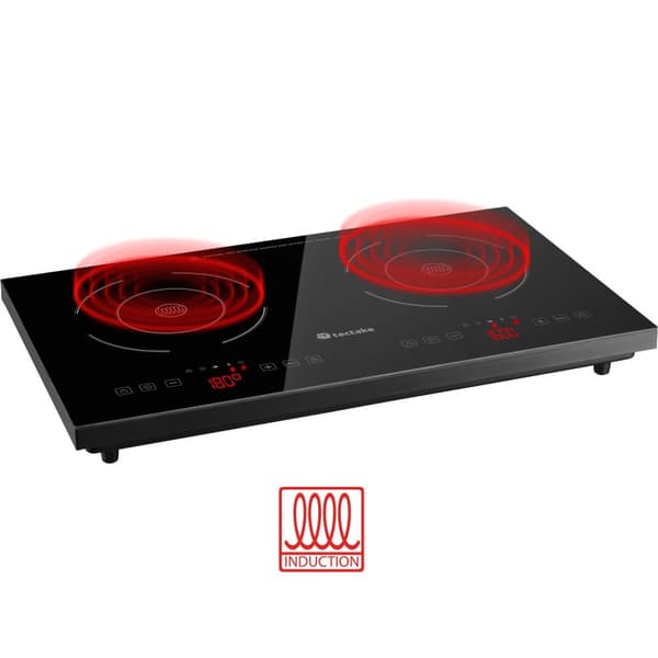 Induktionskogeplade dobbelt 3500 W - sort