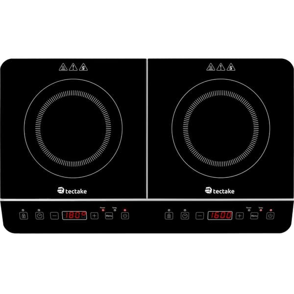 Induktionshäll dubbel 3400 W - svart