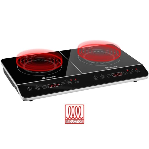 Induktionshäll dubbel 3400 W - svart