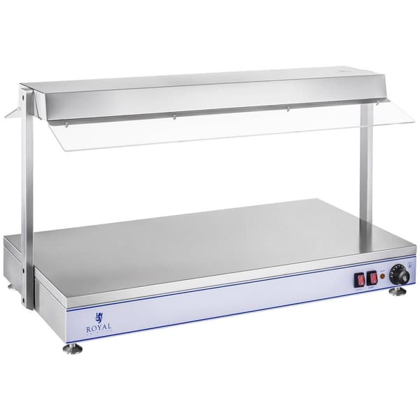 Royal Catering Värmeplatta med 4 halogenlampor - 2000 W - rostfritt stål