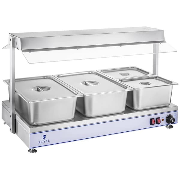 Royal Catering Värmeplatta med 3 halogenlampor - 1550 W