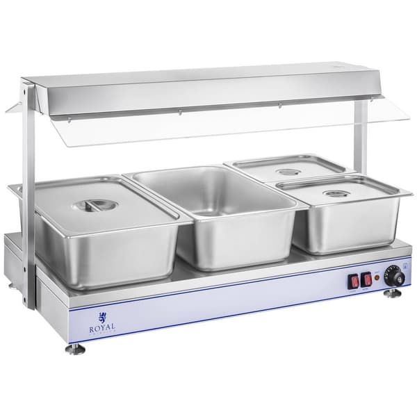 Royal Catering Värmeplatta med 3 halogenlampor - 1550 W