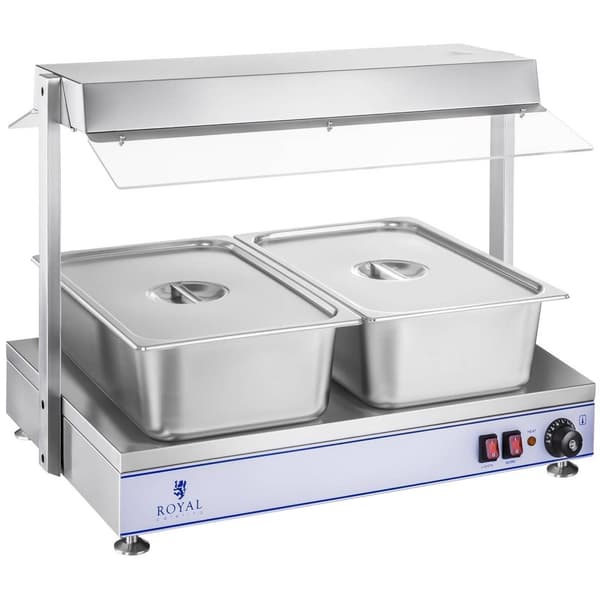 Royal Catering Värmeplatta med 2 halogenlampor - 1100 W