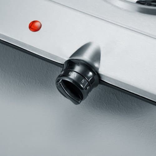 Severin DK 1014 hob Stainless steel Countertop 45.5 cm Sealed plate 2 zone(s) Rustfritt stål