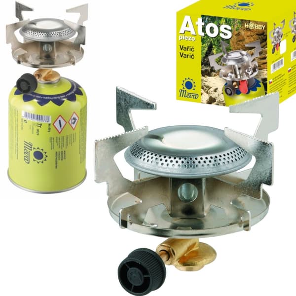 Gas turistkomfur til gaspatroner med 7/16" gevind ATOS 1,8kW