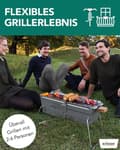 Miniatyrbild 2 av 4: Knster Knister Grill Original Spis - Mobil kolgrill för picknick, camping och utomhus, svart