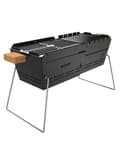 Miniatyrbild 1 av 4: Knster Knister Grill Original Spis - Mobil kolgrill för picknick, camping och utomhus, svart