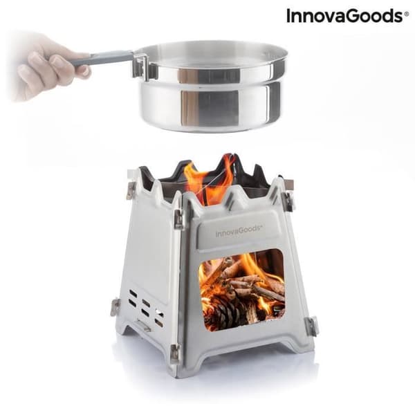 InnovaGoods Flamet Steel hopfällbar campingspis