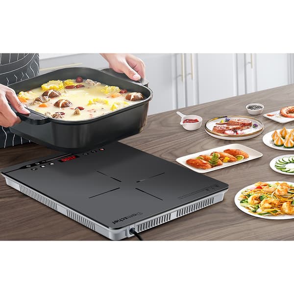 AmzChef induktionsplatta 2000W med 9 effektlägen och smarta funktioner