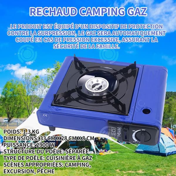INN 2900W portabel gasspis för camping för campingturer fiske kompakt campingspis varierade matlagningsmöjligheter