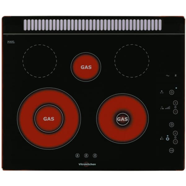 Kaasukäyttöinen keittolevy Vitrokitchen 201TGBA 60 cm