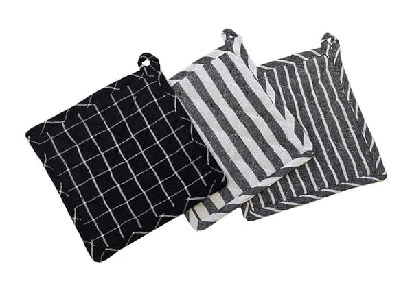 Grytlapp Svart Textil 20x20 cm