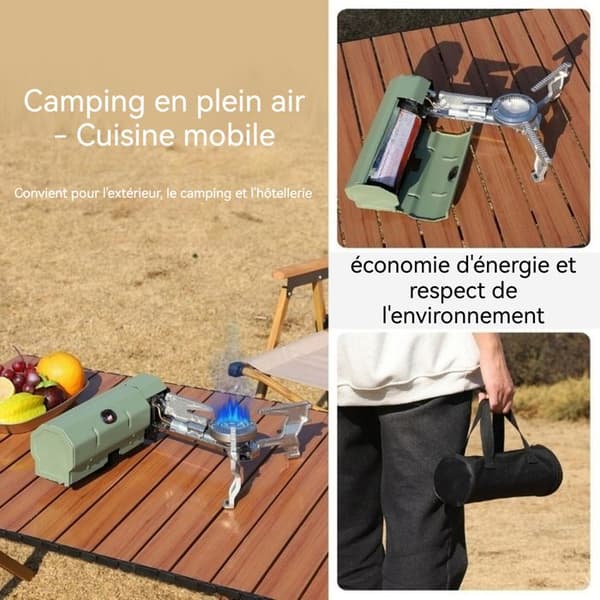 Gasbrännare INN® 2600W 25x10cm gasbrännare camping gas hem utomhus camping gas spis camping portabilitet
