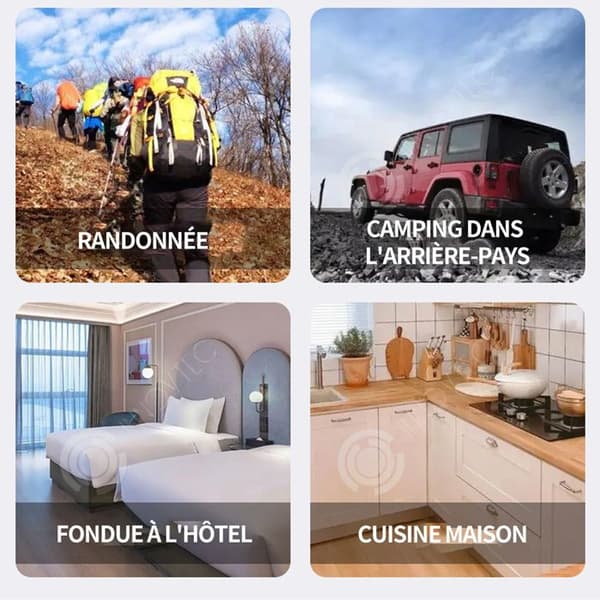 INN 2100W gasspis med bärväska Bärbar gasspis 2 brännare piezoelektrisk tändning Camping gasspis