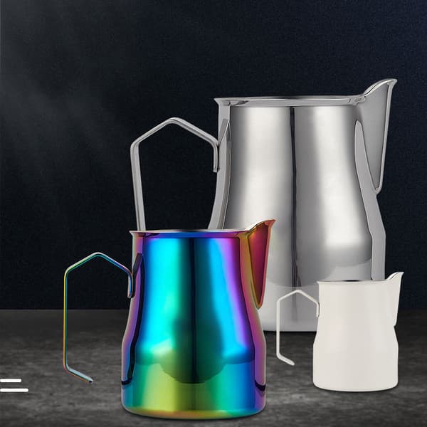 INF 304 Rostfritt Stål Kaffe Mjölkskumningskanna 350ml Flerfärgad