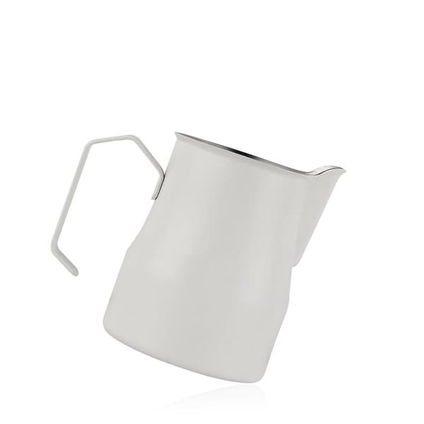 INF 304 Rustfritt Stål Kaffe Melk Skummekanne 350ml Hvit