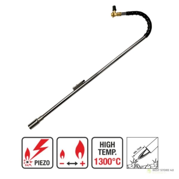 Gasbrännare med PIEZO Long Weed