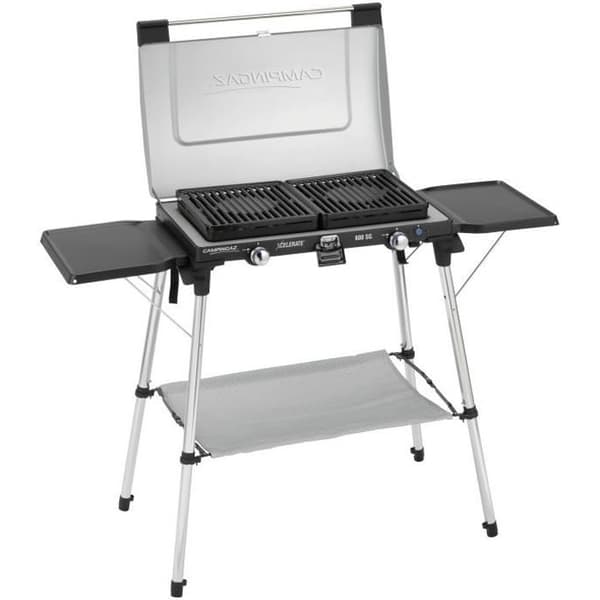 CAMPINGAZ Spis 2 lampor 600 SG med rutnät på benen XCELERATE ™ Burner System - 2 x 165 g / h Svart, Rostfritt stål