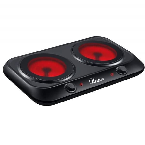 Ardes AR1F402 Vitrokeramisk elektrisk spis 2400 W N°2 Plattor Svart