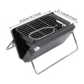 Miniatyrbild 2 av 2: Bärbar 2-i-1 BBQ-grill, kompakt design, lätt att rengöra,svart
