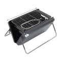 Miniatyrbild 1 av 2: Bärbar 2-i-1 BBQ-grill, kompakt design, lätt att rengöra,svart