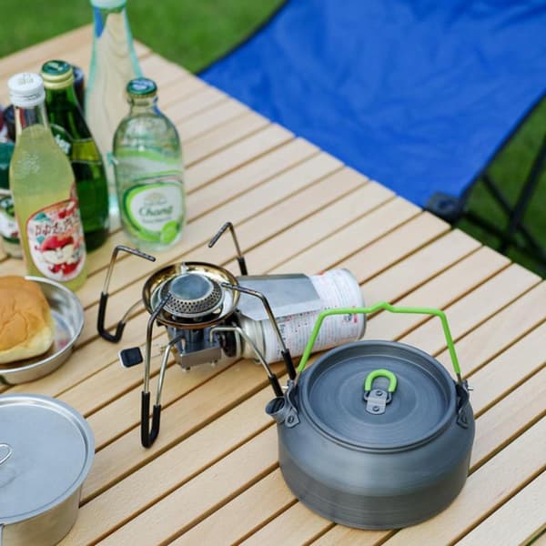 Camping Gasblus, Holdbart Rustfrit Stål, Effektiv Tænding, Automatisk Betjening