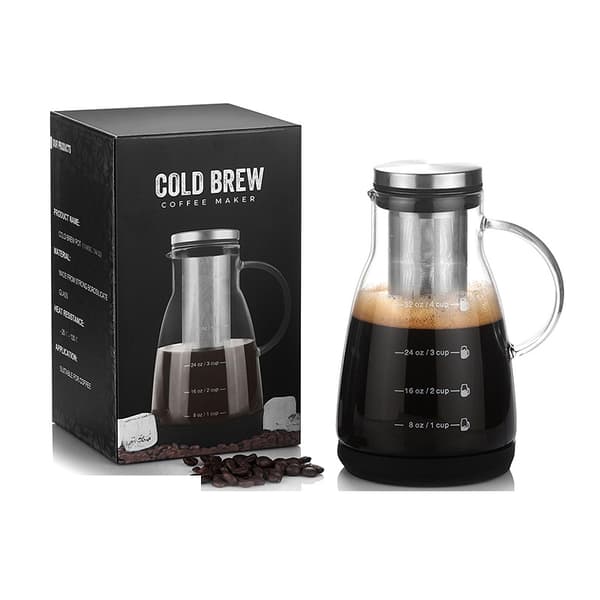 INF 960ML Cold Brew Kaffemaskine med Silikonebase