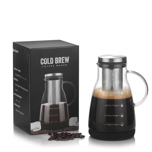 INF 960ML Cold Brew Kaffemaskine med Silikonebase