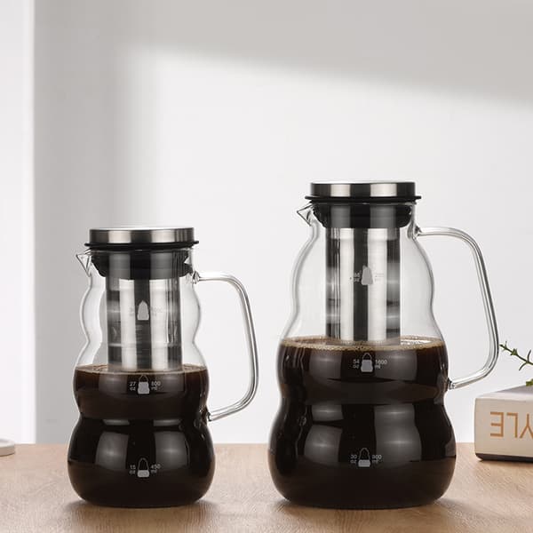 INF 1000ML Wave Cold Brew Kaffetrakter med Glasskaraffel