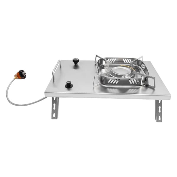 Utomhus Campingkök, 2600W Effekt, Rostfritt Stål, Bärbar Design,Silver