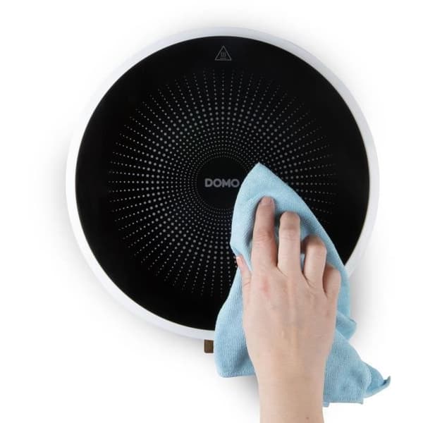 Induktionsplatta - DOMO - DO30112IP - 2000 W - 1 kokzon - Rund vit design
