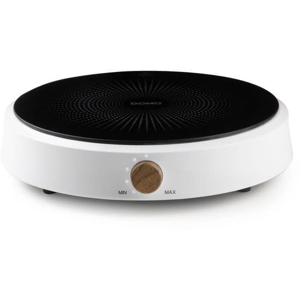 Induktionsplatta - DOMO - DO30112IP - 2000 W - 1 kokzon - Rund vit design