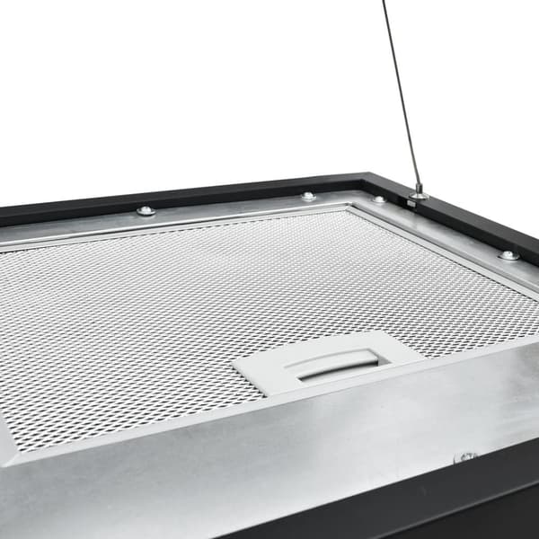 vidaXL Fritthengende kjøkkenvifte sensor LCD 37 cm pulverlakkert stål