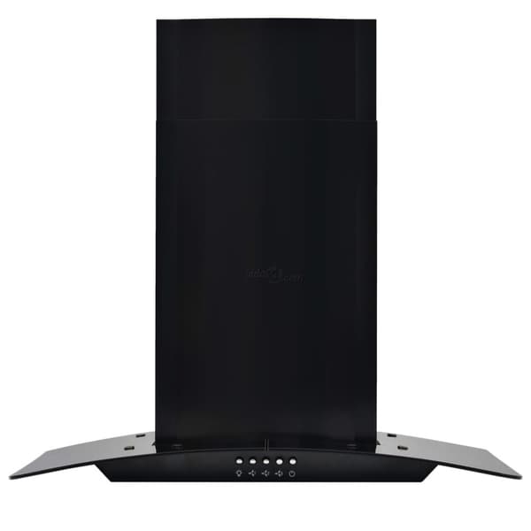 vidaXL Väggmonterad köksfläkt rostfritt stål 756 m³/h 60 cm svart