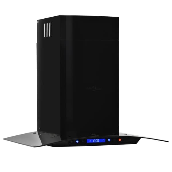 vidaXL Veggmontert kjøkkenvifte rustfritt stål 756 m³/h 60 cm svart